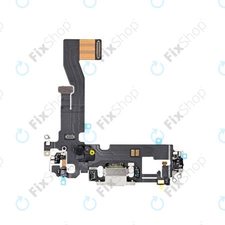 Apple iPhone 12, 12 Pro - Nabíjecí Konektor + Flex Kabel (White)