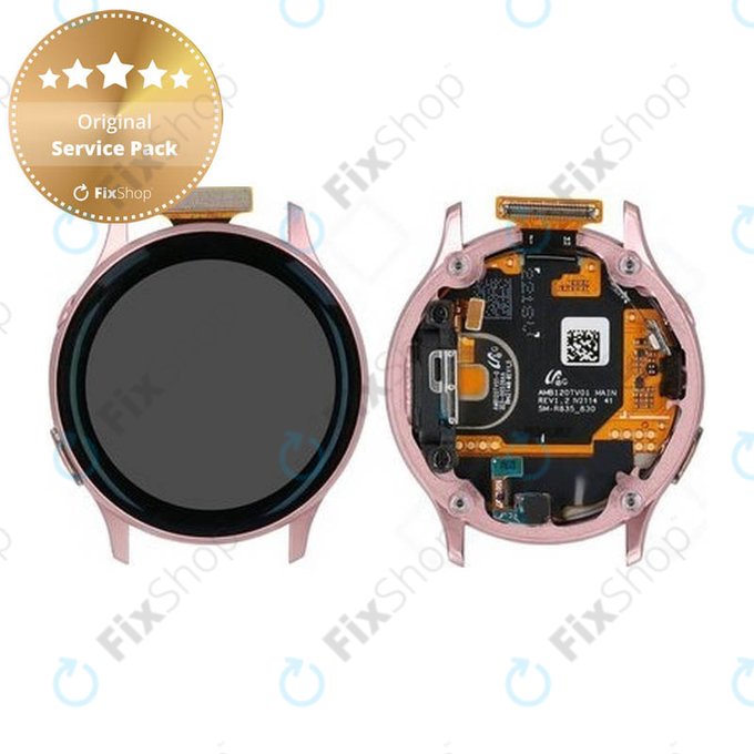 Samsung Galaxy Watch Active 2 40mm R830, R835 - LCD Displej + Dotykové Sklo + Rám (Gold) - GH82-21104B Genuine Service Pack