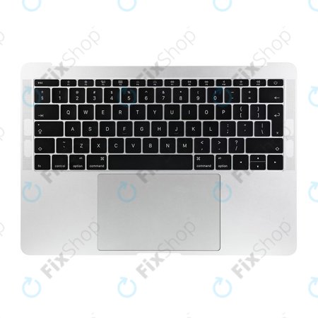 Apple MacBook Pro 13" A1708 (Late 2016 - Mid 2017) - Horní Rám Klávesnice + Klávesnice UK + Mikrofon + Trackpad + Reproduktory (Silver)