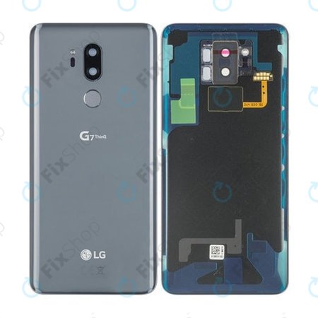 LG G710EM G7 ThinQ - Bateriový Kryt + Senzor Otisku Prstu (New Platinum Gray) - ACQ90241013 Genuine Service Pack