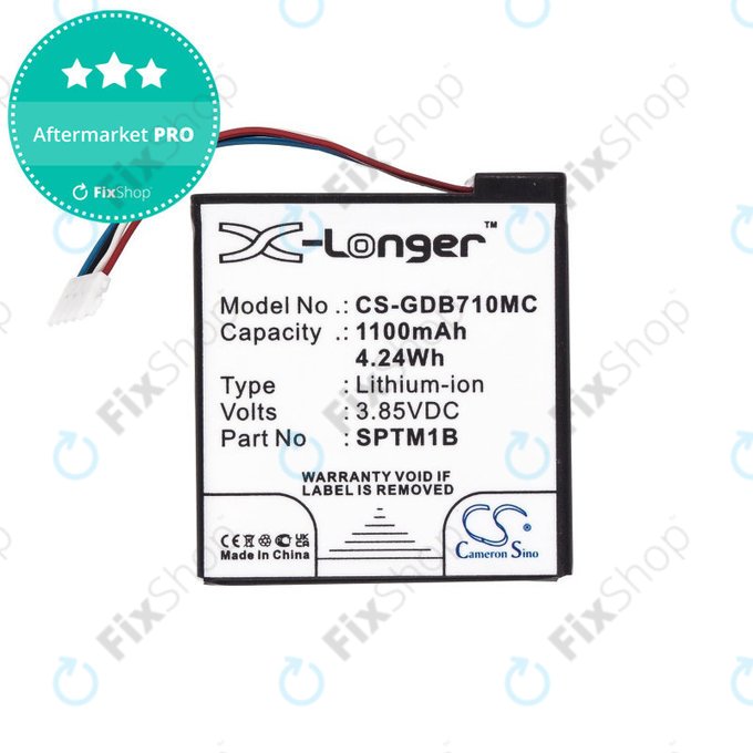 Baterie pro Gopro Hero 7 Silver, White, 1100mAh, Li-Ion, 3.85V, SPTM1B, HQ