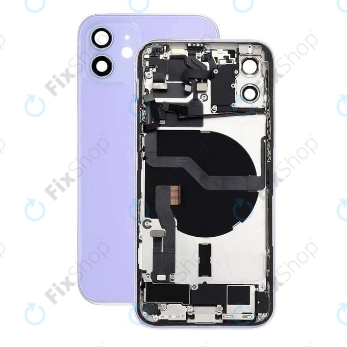 Apple iPhone 12 - Zadní Housing s Malými Díly (Purple)