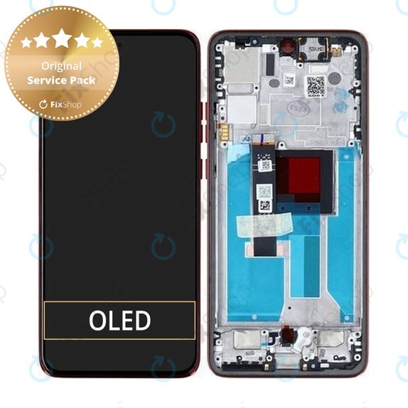 Motorola Edge 50 Neo - LCD Displej + Dotykové Sklo + Rám (Poinciana) - 5D68C28684 Genuine Service Pack