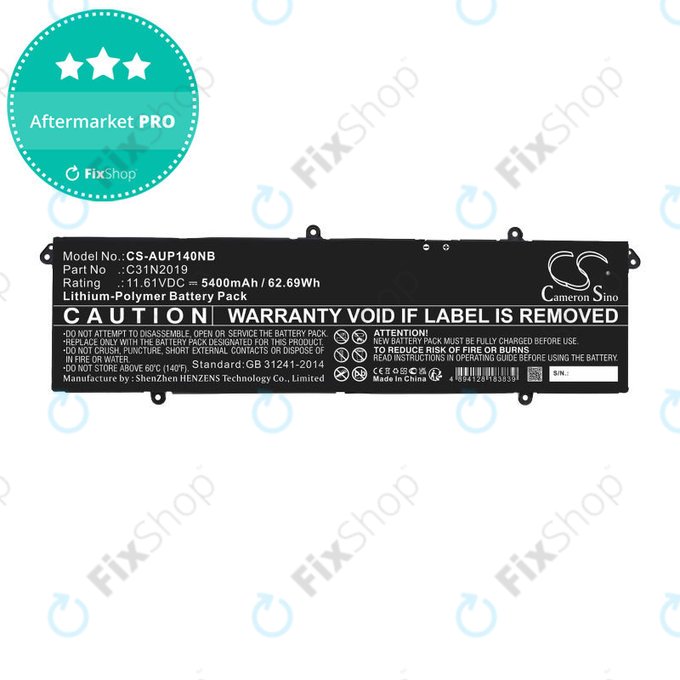 Baterie pro Asus VivoBook Pro 14, 14X, 15 OLED, 5400mAh, Li-Pol, 11.61V, C31N2019, HQ