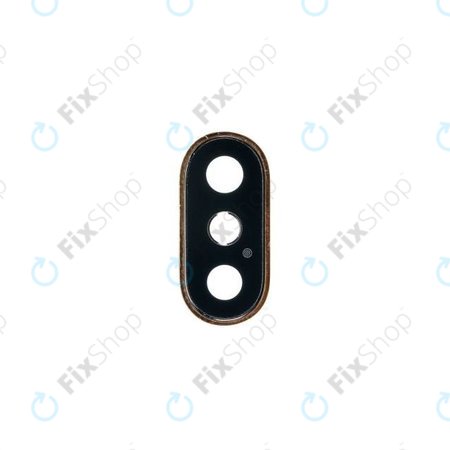 Apple iPhone XS - Sklíčko Kamery s Rámem (Gold)