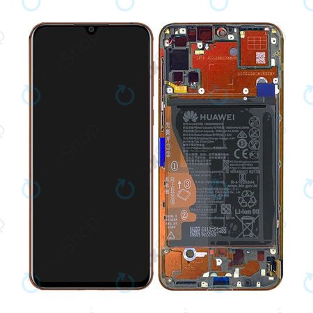 Huawei Nova 5 Pro - LCD Displej + Dotykové Sklo + Rám + Baterie (Coral Orange) - 02353JUN