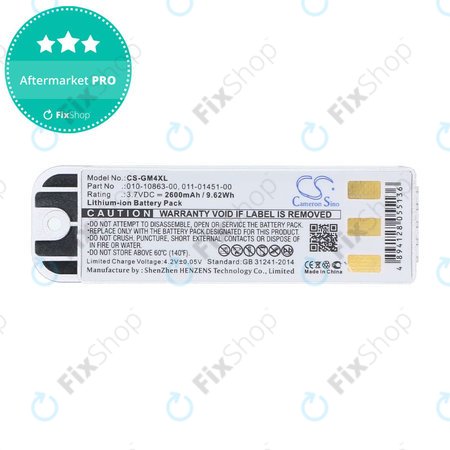 Baterie pro Garmin Zumo 400, 550, 2600mAh, Li-Ion, 3.7V, 010-10863-00, 011-01451-00, HQ