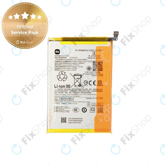 Baterie pro Xiaomi 14C 4G, POCO C75, BN5X, 1330101000187A, Genuine Service Pack
