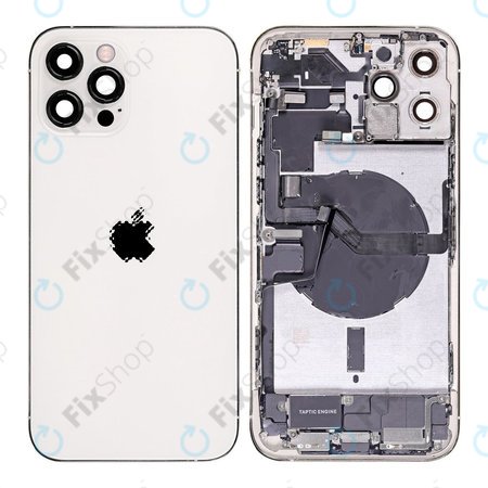 Apple iPhone 12 Pro Max - Zadní Housing s Malými Díly (Silver)