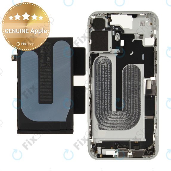 Střední Rám s Baterií pro iPhone 16 Plus | White | ZD076-00685 | Genuine Apple