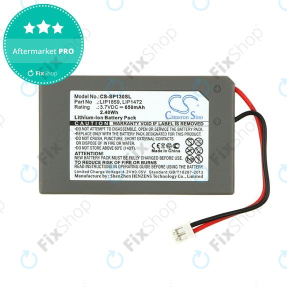 Baterie pro Sony PlayStation 3, 650mAh, Li-Ion, 3.7V, LIP1859, HQ