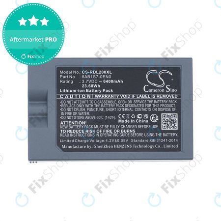 Baterie pro Ring Video Doorbell 2, 3, 4, 6400mAh, Li-Ion, 3.7V, 8AB1S7-0EN0, HQ