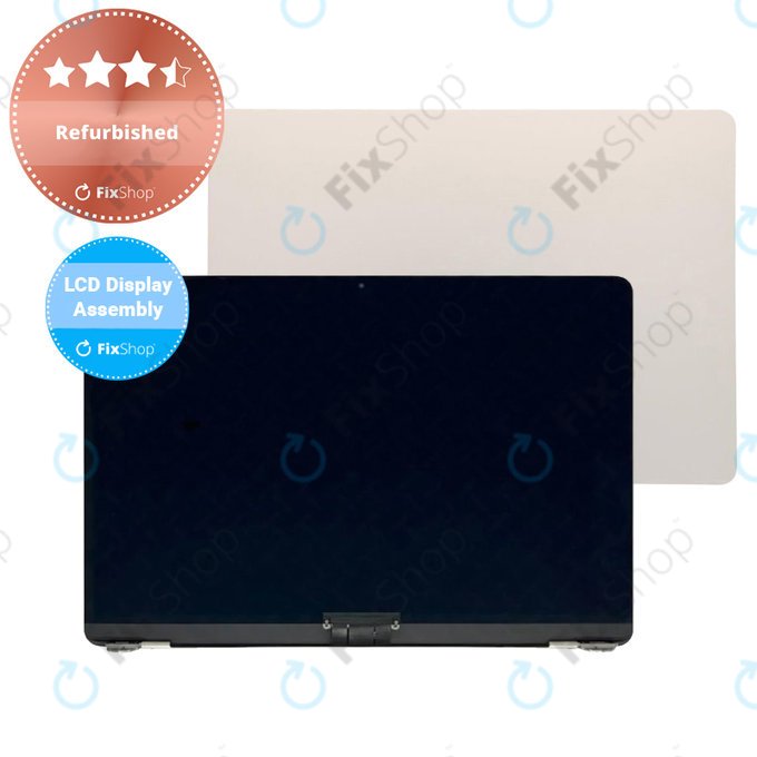 Apple MacBook Air 13" M2 A2681 (2022) - LCD Displej + Přední Sklo + Kryt (Starlight) Refurbished