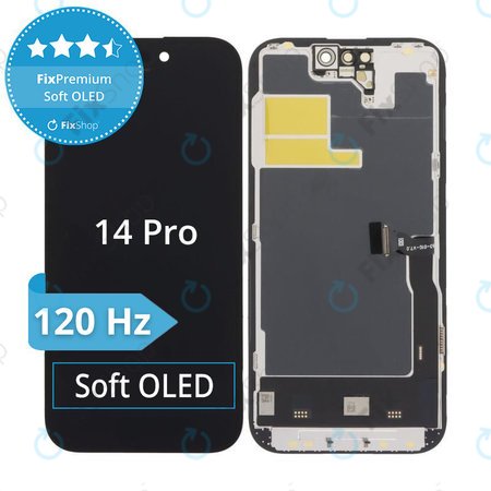 Displej Soft OLED pro iPhone 14 Pro - Dotykové sklo + Rám, DIAGNOSTIC