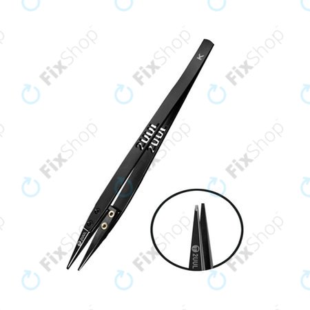 Pinzeta, ESD antistatická s plochým keramickým hrotem, 2UUL TW32