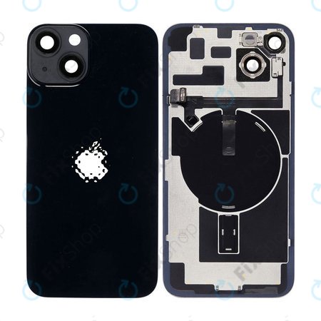 Apple iPhone 14 Plus - Sklo Zadního Housingu + Sklíčko Kamery + Kovová Destička + Magsafe Magnet (Midnight)