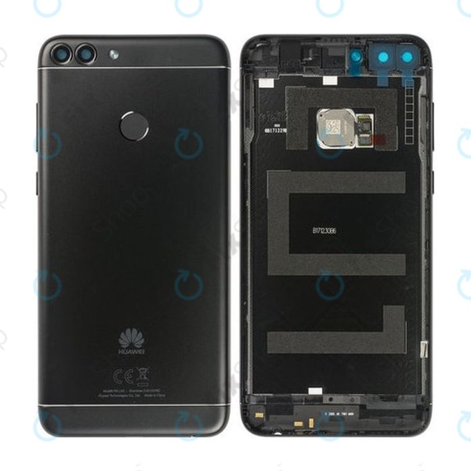 Huawei P Smart FIG-L31 - Bateriový Kryt + Senzor Otisku Prsta (Černá) - 02352NCC, 02351TEF Genuine Service Pack