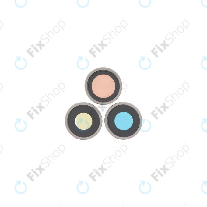 Apple iPhone 16 Pro, 16 Pro Max - Sklíčko Zadní Kamery s Rámem (Natural Titanium) - 3ks