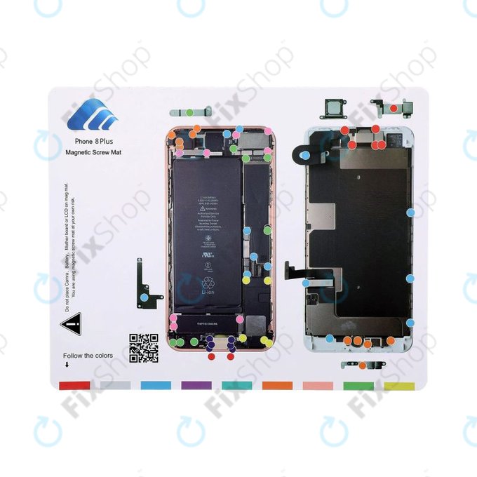 Magnetický Organizér Šroubků Se Schématem (iPhone 8 Plus)