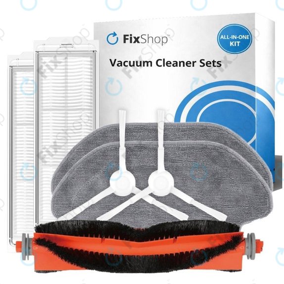 Sada náhradních dílů pro Xiaomi Robot Vacuum S10, S10 EU, S12 (1x Hlavní kartáč, 2x Filtry, 2x Boční kartáče, 2x Mopovací utěrky)