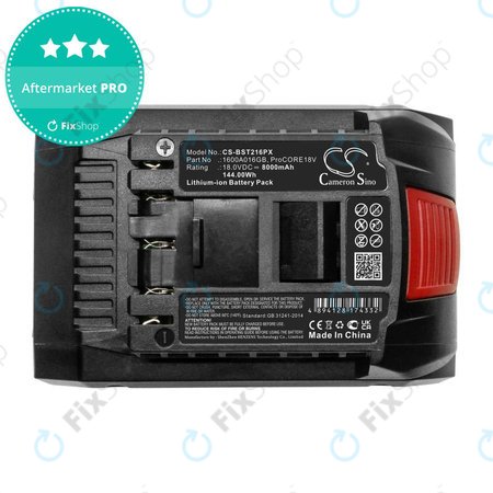 Baterie pro Bosch Gbh, Gcv, Gks, Gts 18V, 8000mAh, Li-Ion, 18V, ProCORE18V, HQ