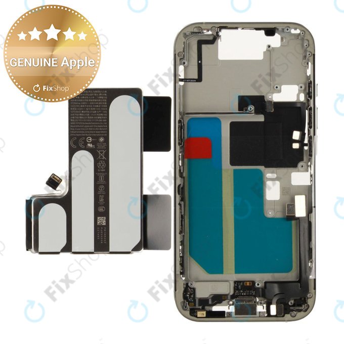 Střední Rám s Baterií pro iPhone 16 Pro | White Titanium | ZD076-00690 | Genuine Apple