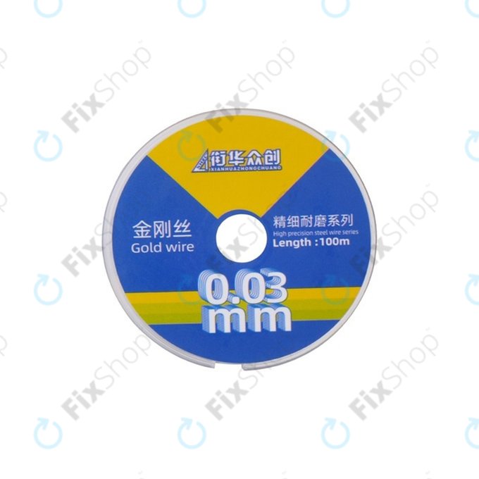 Gold Wire - Drát na Separování LCD Displejů (0.03mm x 100M)
