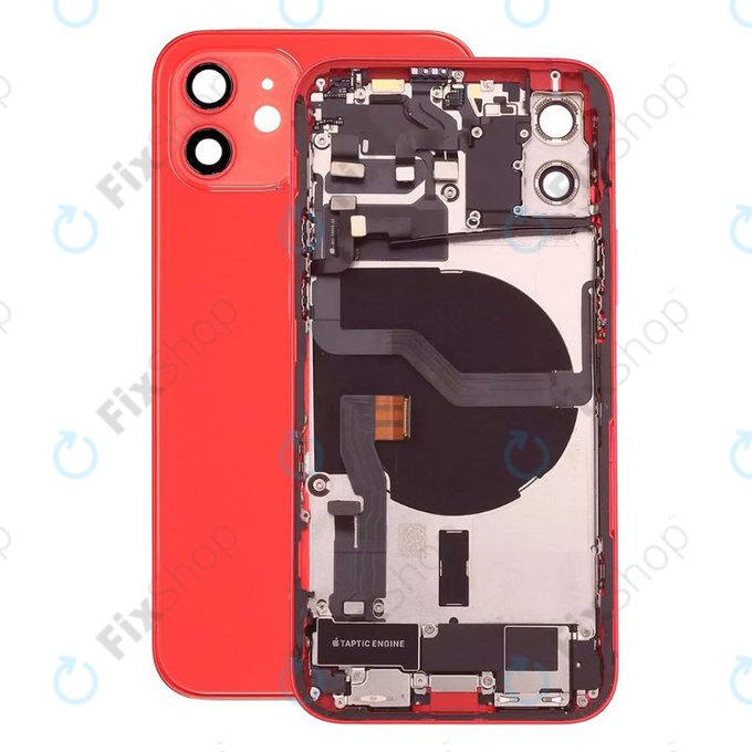 Apple iPhone 12 - Zadní Housing s Malými Díly (Red)