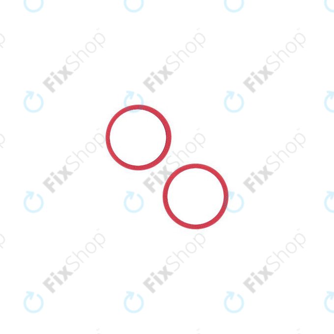 Apple iPhone 14, 14 Plus - Rám Sklíčka Zadní Kamery (Red) - 2ks