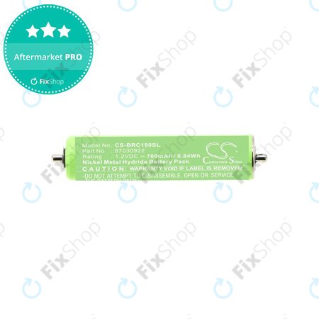 Baterie pro Braun 1000, 180, 2000, 3000, 4735, 5411, Cruzer1, Cruzer Z20, 700mAh, Ni-MH, 1.2V, 67030922, HQ