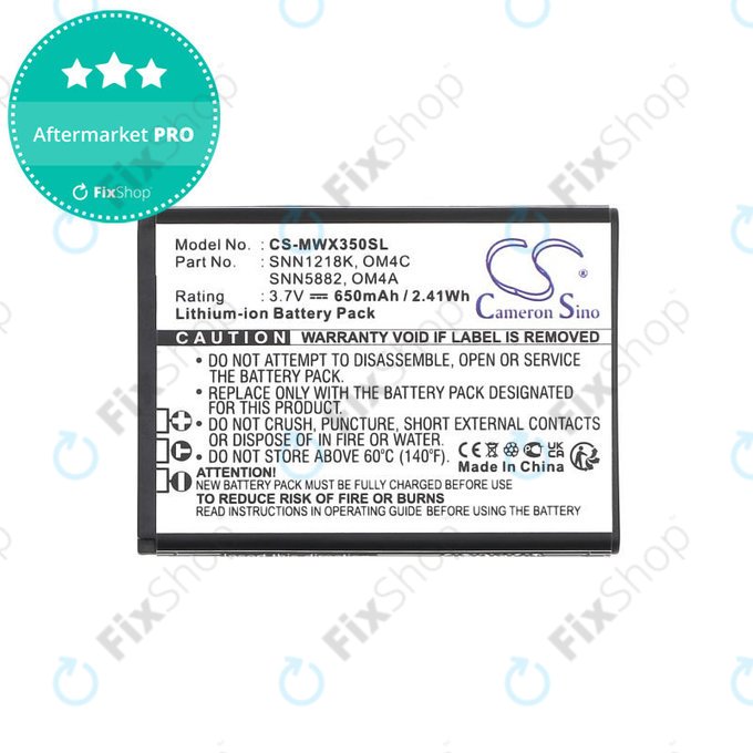 Baterie pro Motorola Gleam +, 650mAh, Li-Ion, 3.7V, OM4A, OM4C, HQ