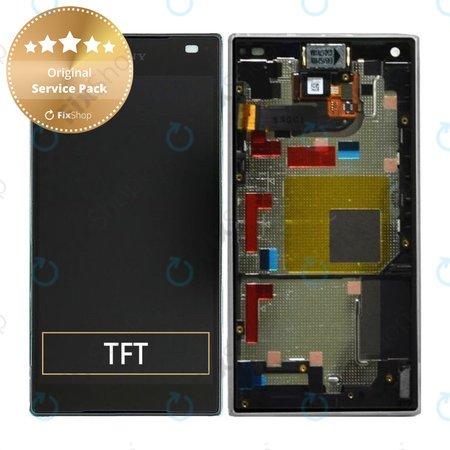 Sony Xperia Z5 Compact E5803 - LCD Displej + Dotykové Sklo + Rám (Graphite Black) - 1297-3728 Genuine Service Pack