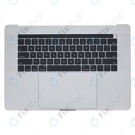 Apple MacBook Pro 15" A1707 (Late 2016 - Mid 2017) - Horní Rám Klávesnice + Klávesnice US + Mikrofon + Trackpad + Reproduktory (Silver)