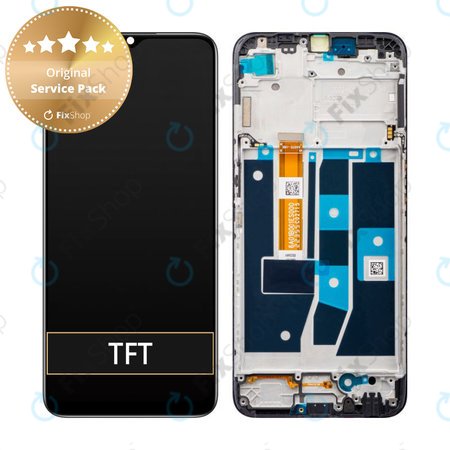 Oppo A54s CPH2273 - LCD Displej + Dotykové Sklo + Rám (Black) - 4908020 Genuine Service Pack