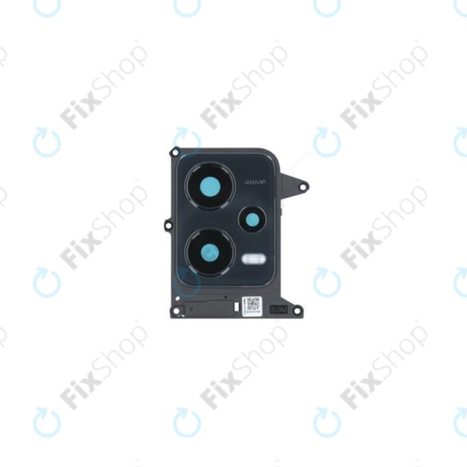 Xiaomi Redmi Note 12 5G - Sklíčko Zadní Kamery + Rám (Onyx Gray) - Genuine Service Pack