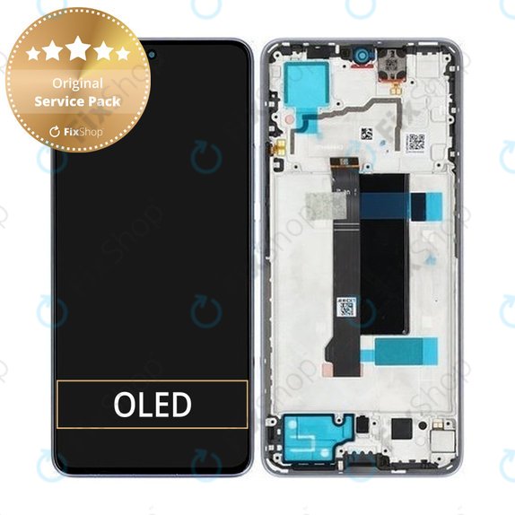 Xiaomi Redmi Note 13 Pro 5G 2312DRA50C - LCD Displej + Dotykové Sklo + Rám (Aurora Purple) - 5600030N1600 Genuine Service Pack