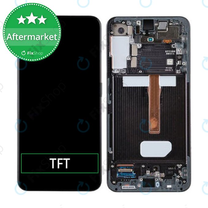 Samsung Galaxy S22 S901B - LCD Displej + Dotykové Sklo + Rám (Phantom Black) TFT