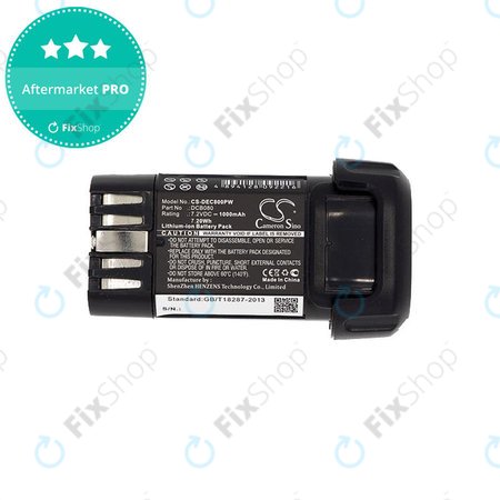 Baterie pro Dewalt Dcb095, Dewalt Dcf680, 1000mAh, Li-Ion, 7.2V, DCB080, HQ