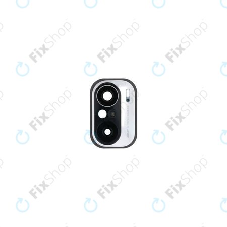 Xiaomi Poco F3 - Sklíčko Zadní Kamery + Rám (Arctic White)