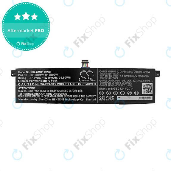 Baterie pro Xiaomi Inchmi Aair 13.3, Xiaomi Mi Notebook Air 13.3 2018, 5250mAh, Li-Pol, 7.6V, R13B01W, HQ