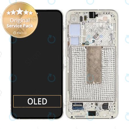 Samsung Galaxy S23 Plus S916B - LCD Displej + Dotykové Sklo + Rám (Cream) - GH82-30478B, GH82-30476B, GH82-30477B Genuine Service Pack