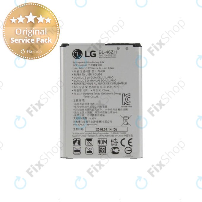 LG K7 X210, K8 K350N - Baterie BL-46ZH 2125mAh - EAC63198401 Genuine Service Pack