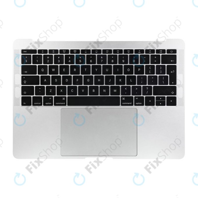 Apple MacBook Pro 13" A1708 (Late 2016 - Mid 2017) - Horní Rám Klávesnice + Klávesnice UK + Mikrofon + Trackpad + Reproduktory (Silver)
