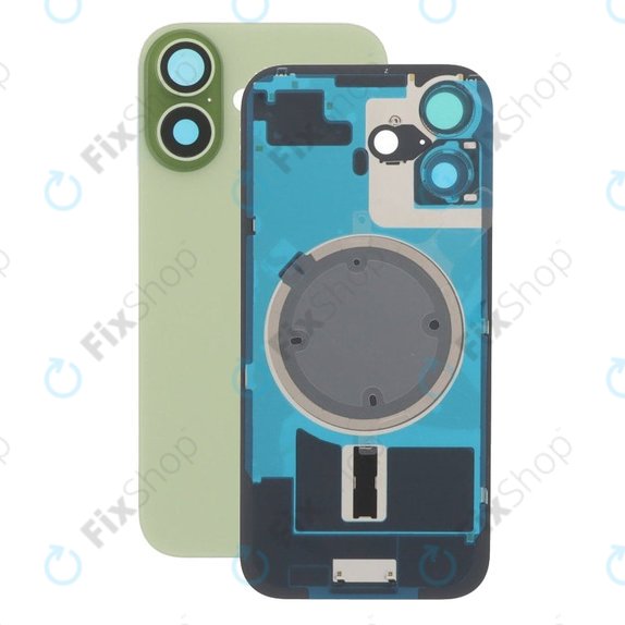 Apple iPhone 17 - Sklo Zadního Housingu + Sklíčko Kamery + Kovová Destička + Magsafe Magnet (Sage)