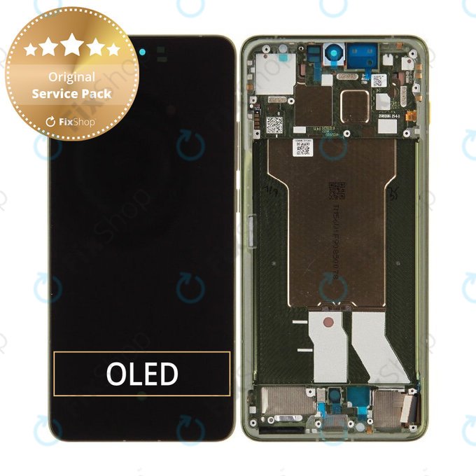 Displej pro Motorola Edge 70, Dotykové sklo s rámem, Bronze Green, 5D68C31543, Genuine Service Pack