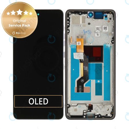 Displej pro Motorola Moto G86 5G, Dotykové sklo s rámem, Cosmic Sky, 5D68C30475, Genuine Service Pack