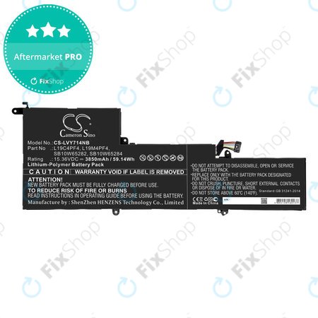 Baterie pro Lenovo Yoga Slim 7, 14s, 3850mAh, Li-Pol, 15.36V, L19C4PF4, HQ