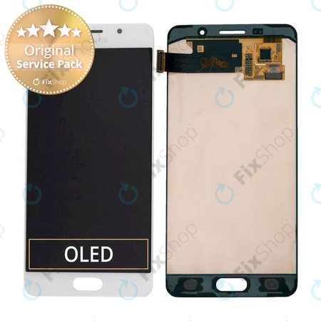 Samsung Galaxy A5 A510F (2016) - LCD Displej + Dotykové Sklo (White) - GH97-18250A Genuine Service Pack