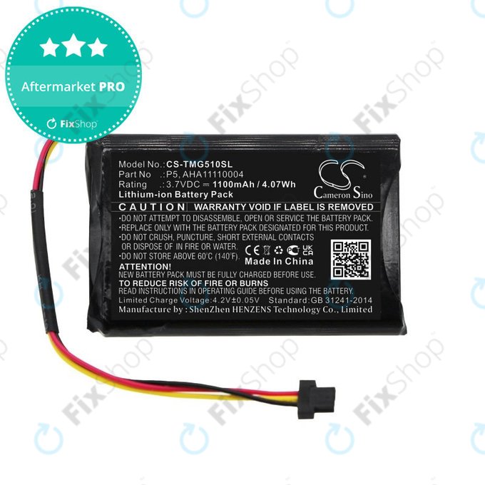 Baterie pro TomTom Go 510, 1100mAh, Li-Ion, 3.7V, AHA11110004, HQ
