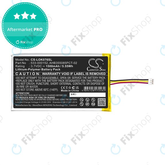 Baterie pro Logitech G913, G913 TKL, G915, G915TKL, 1500mAh, Li-Pol, 3.7V, 533-000152, HQ